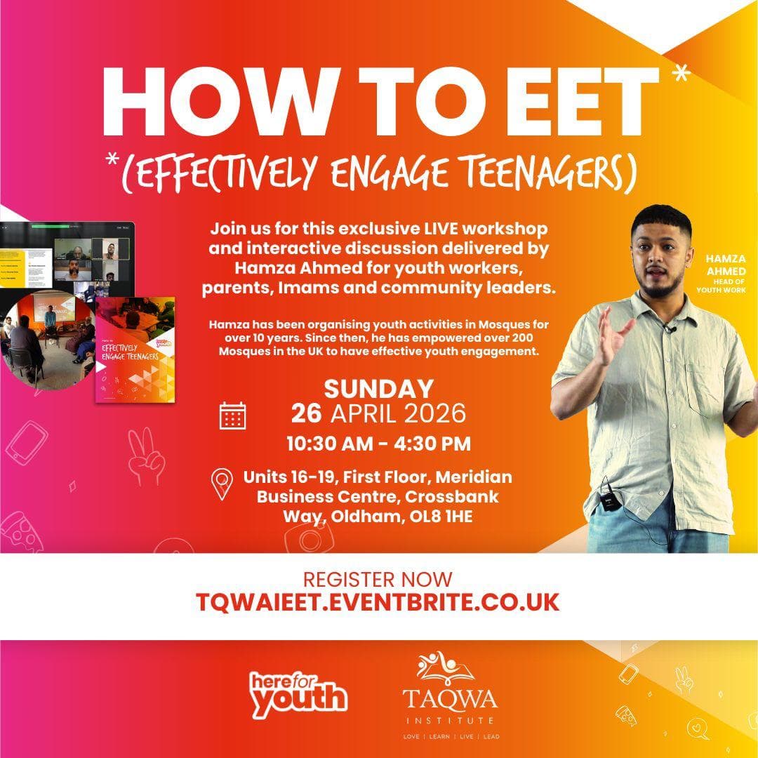 Here for Youth Delivers Youth Worker Training at Taqwa Institute